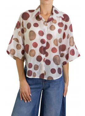 Camicia con pois grandi